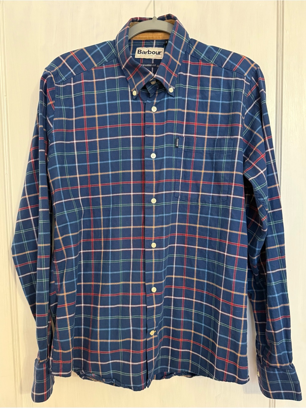 Barbour Plaid Button-Down Shirt Long Sleeve Tailored Fit Men’s US-Sm UK-Med